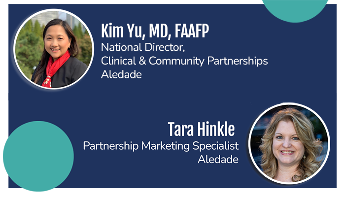 Headshot and title of Kim Yu, MD, FAAFP National Director, Clinical and Community Partnerships